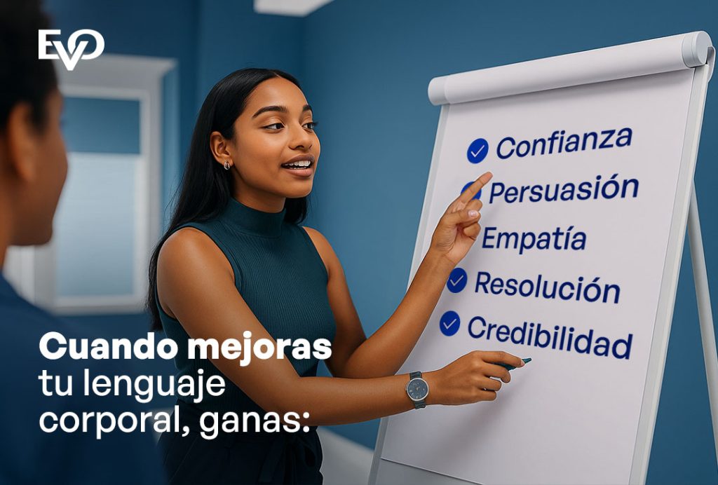 Cuando mejoras tu lenguaje corporal, ganas confianza, persuasión, empatía, resolución y credibilidad