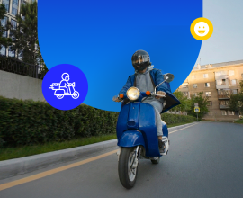 Persona haciendo una entrega a domicilio