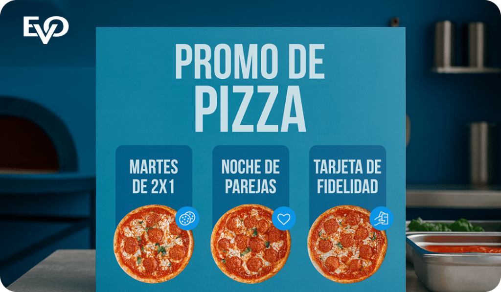 Promoción en pizzería